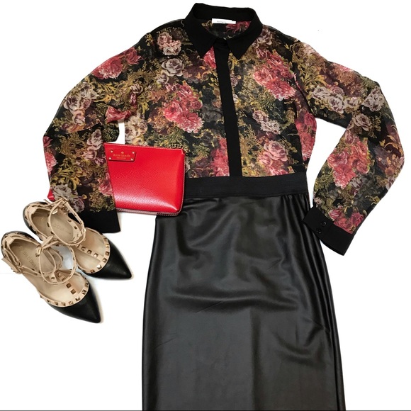 FALL FLORAL MOODY BLOUSE - Picture 1 of 9